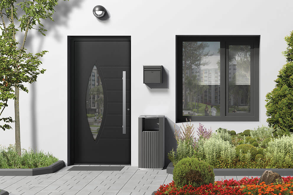 Black Front Door - Oknoplast